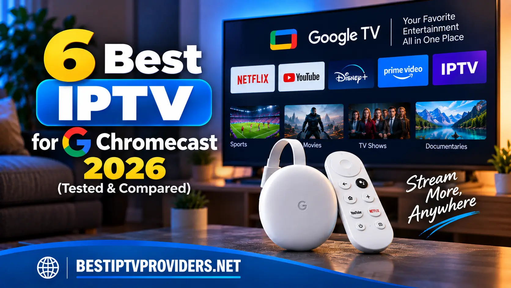 6 Best IPTV for Chromecast